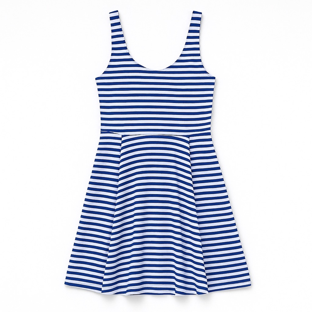 H&M • Skater Dress • Blue & White • Size 4